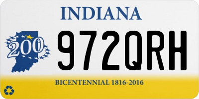 IN license plate 972QRH