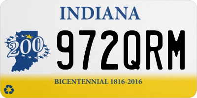 IN license plate 972QRM