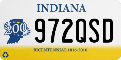IN license plate 972QSD