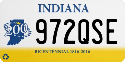 IN license plate 972QSE