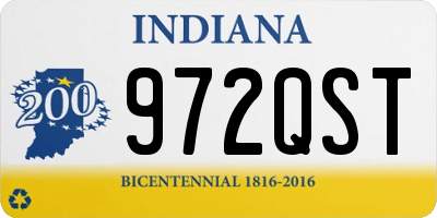 IN license plate 972QST
