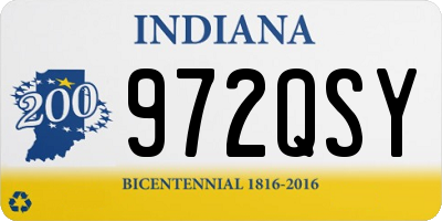 IN license plate 972QSY