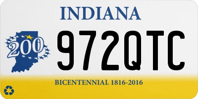 IN license plate 972QTC