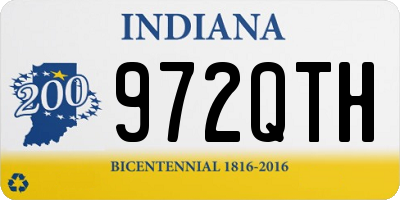 IN license plate 972QTH