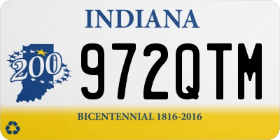 IN license plate 972QTM
