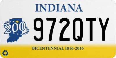 IN license plate 972QTY