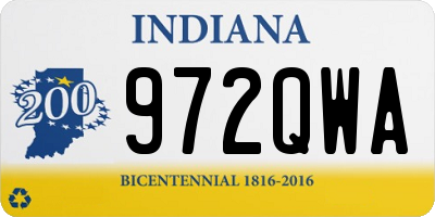IN license plate 972QWA