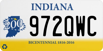 IN license plate 972QWC