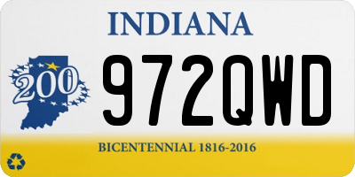 IN license plate 972QWD