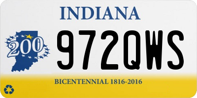 IN license plate 972QWS