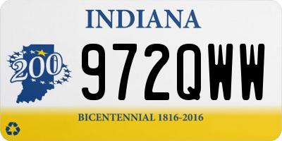 IN license plate 972QWW