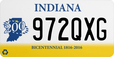 IN license plate 972QXG