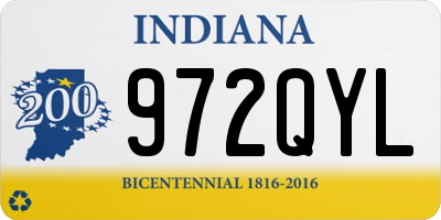 IN license plate 972QYL
