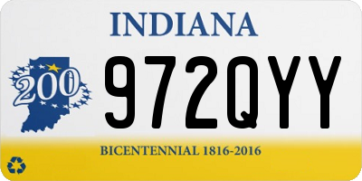 IN license plate 972QYY