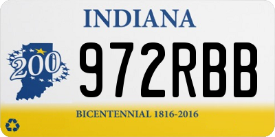 IN license plate 972RBB