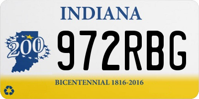 IN license plate 972RBG