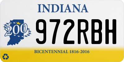 IN license plate 972RBH