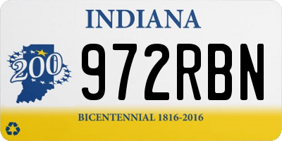 IN license plate 972RBN