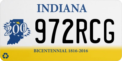 IN license plate 972RCG