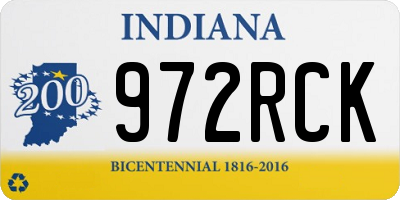 IN license plate 972RCK