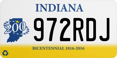 IN license plate 972RDJ