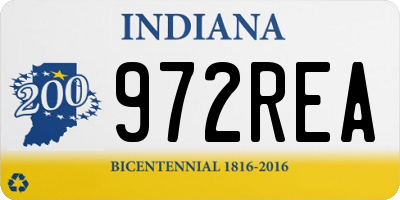 IN license plate 972REA