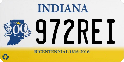 IN license plate 972REI