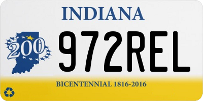 IN license plate 972REL