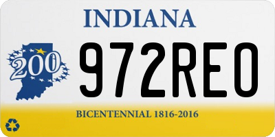 IN license plate 972REO
