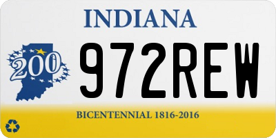 IN license plate 972REW
