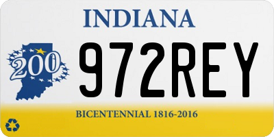 IN license plate 972REY