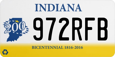 IN license plate 972RFB