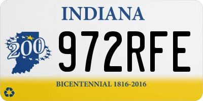 IN license plate 972RFE