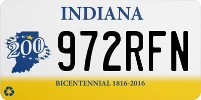 IN license plate 972RFN