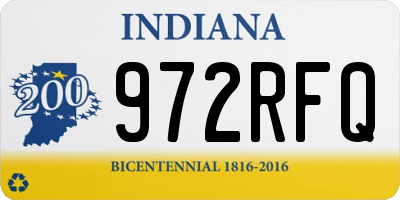 IN license plate 972RFQ