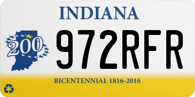 IN license plate 972RFR