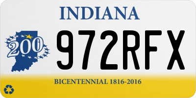 IN license plate 972RFX