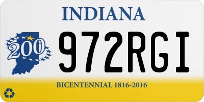 IN license plate 972RGI