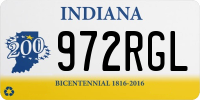 IN license plate 972RGL