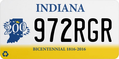 IN license plate 972RGR