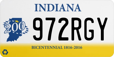 IN license plate 972RGY