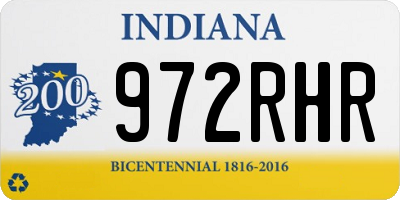IN license plate 972RHR