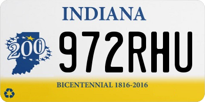 IN license plate 972RHU