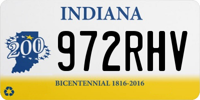 IN license plate 972RHV