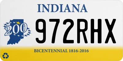 IN license plate 972RHX