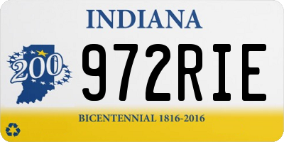 IN license plate 972RIE
