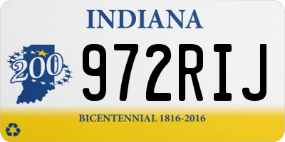 IN license plate 972RIJ