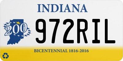 IN license plate 972RIL