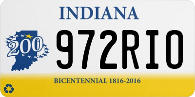 IN license plate 972RIO