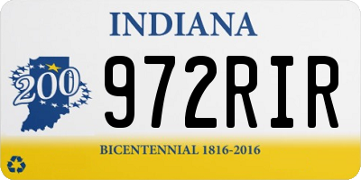 IN license plate 972RIR